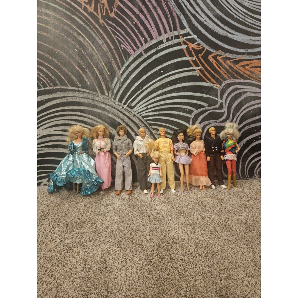 Vintage 1980's Barbie and Ken Doll Lot Of 10 Collectors Some Rare